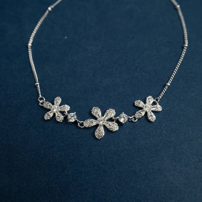 Crystal Flower Charm Bracelet