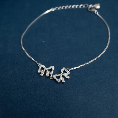 Crystal Bow Charm Bracelet
