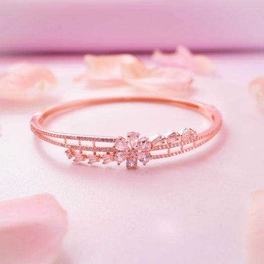 Floral Crystal Cuff Bracelet