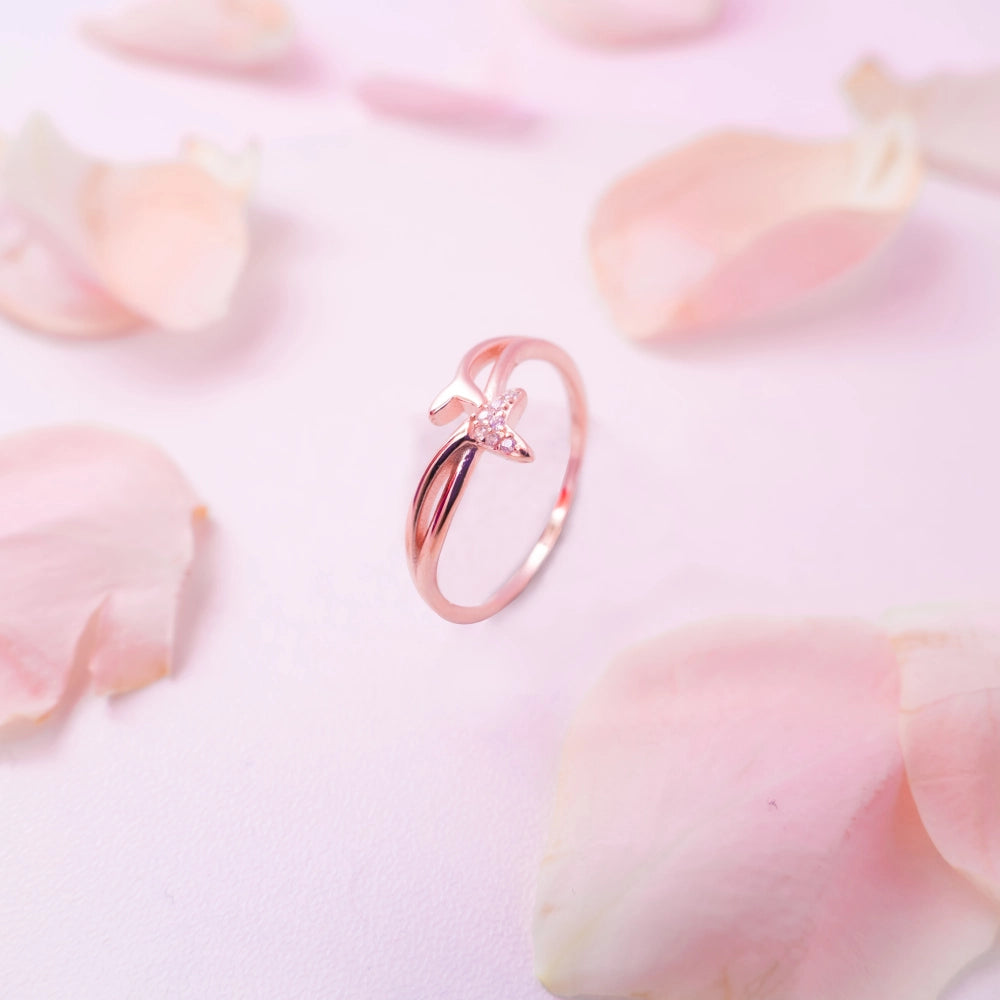 Crystal Flutter Butterfly Ring