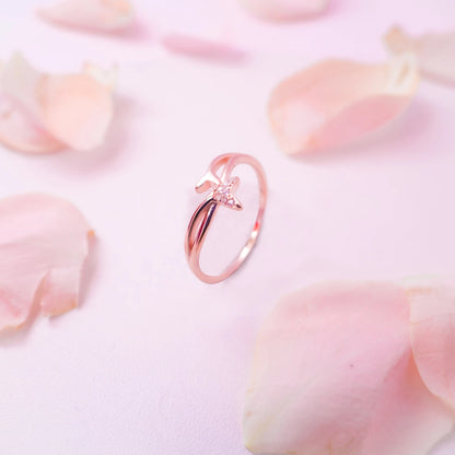 Crystal Flutter Butterfly Ring