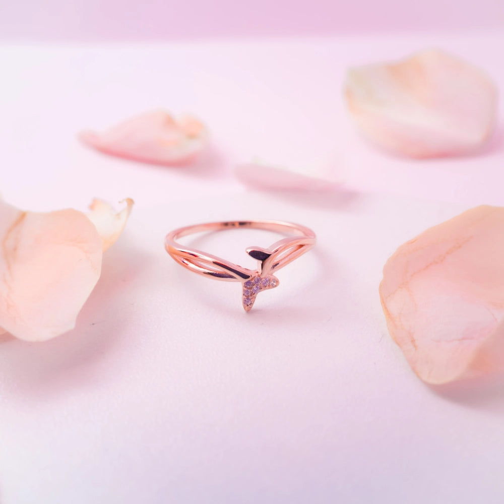 Crystal Flutter Butterfly Ring