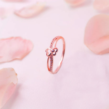 Rose Heart Crystal Ring
