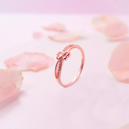 Rose Heart Crystal Ring
