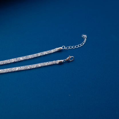 Silver Multi Strand Statement Anklet