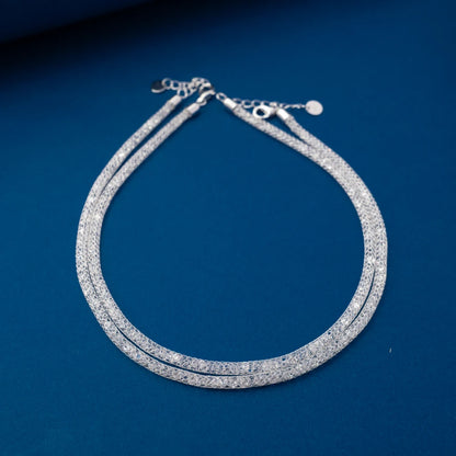 Silver Multi Strand Statement Anklet