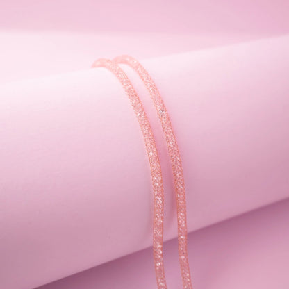 Rose Gold Crystal Mesh Choker Anklets