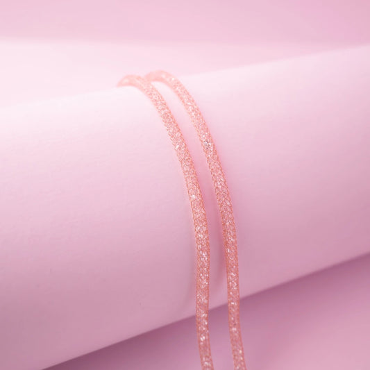 Rose Gold Crystal Mesh Choker Anklets
