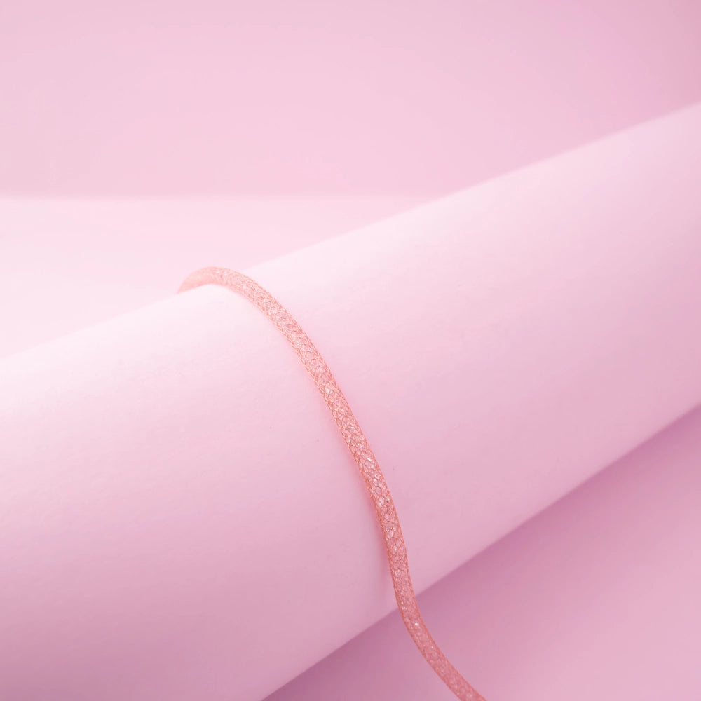 Rose Gold Crystal Mesh Choker Anklets
