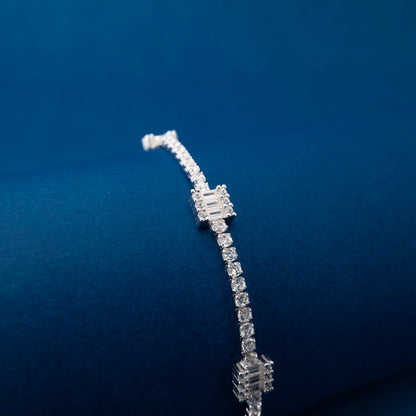 Princess Cut CZ Tennis Bracelet