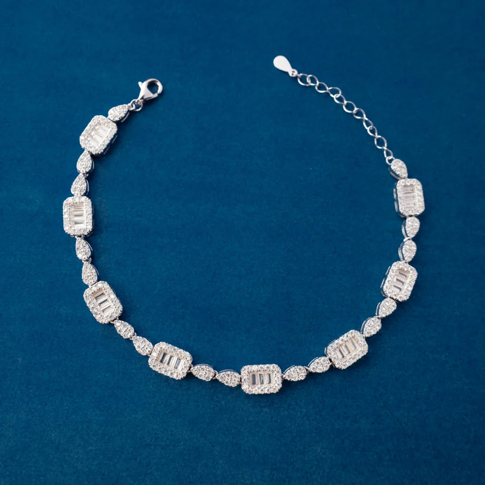Royal Blue & White Diamond Bracelet