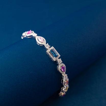 Rainbow Gemstone Tennis Bracelet