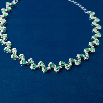 Emerald Green Crystal Tennis Bracelet