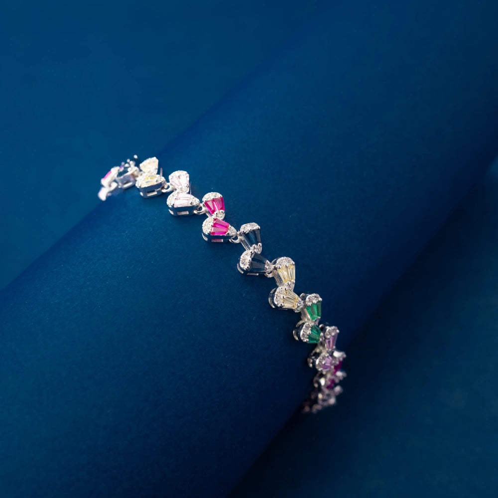 Multicolor Crystal Tennis Bracelet