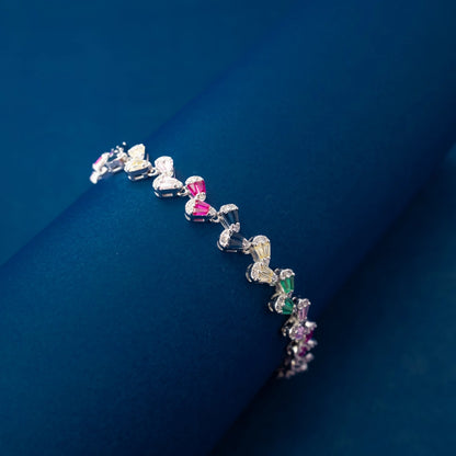 Multicolor Crystal Tennis Bracelet