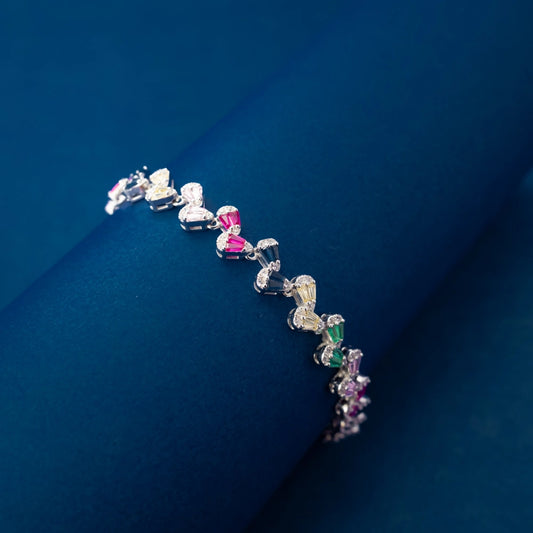 Multicolor Crystal Tennis Bracelet
