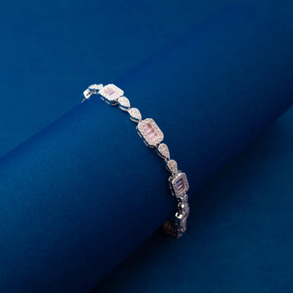 Pink Emerald Crystal Bracelet