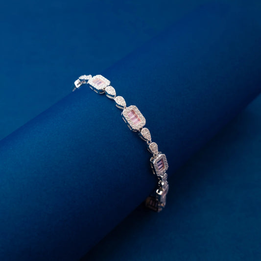 Pink Emerald Crystal Bracelet