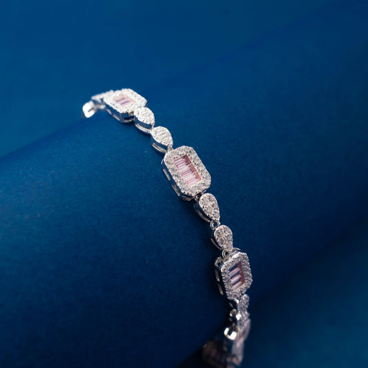 Pink Emerald Crystal Bracelet
