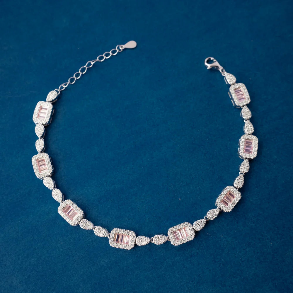 Pink Emerald Crystal Bracelet
