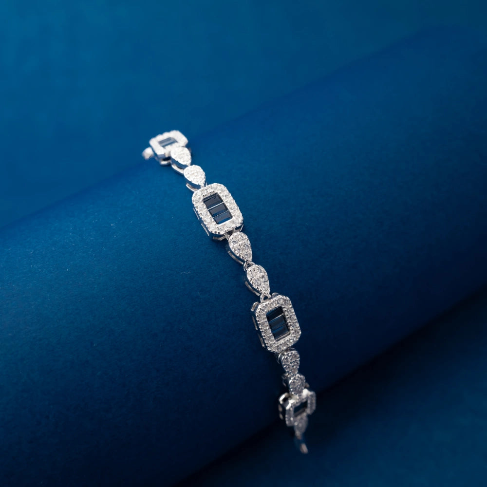 Royal Blue & White Diamond Bracelet