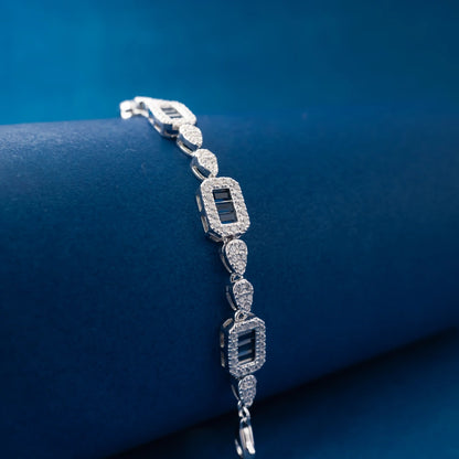 Royal Blue & White Diamond Bracelet