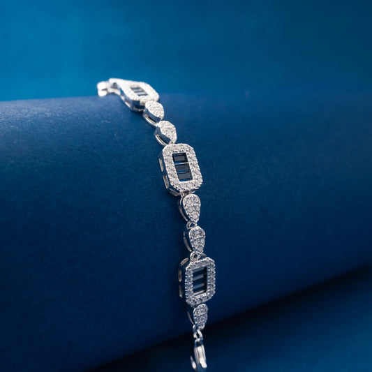 Royal Blue & White Diamond Bracelet