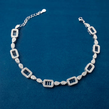 Royal Blue & White Diamond Bracelet