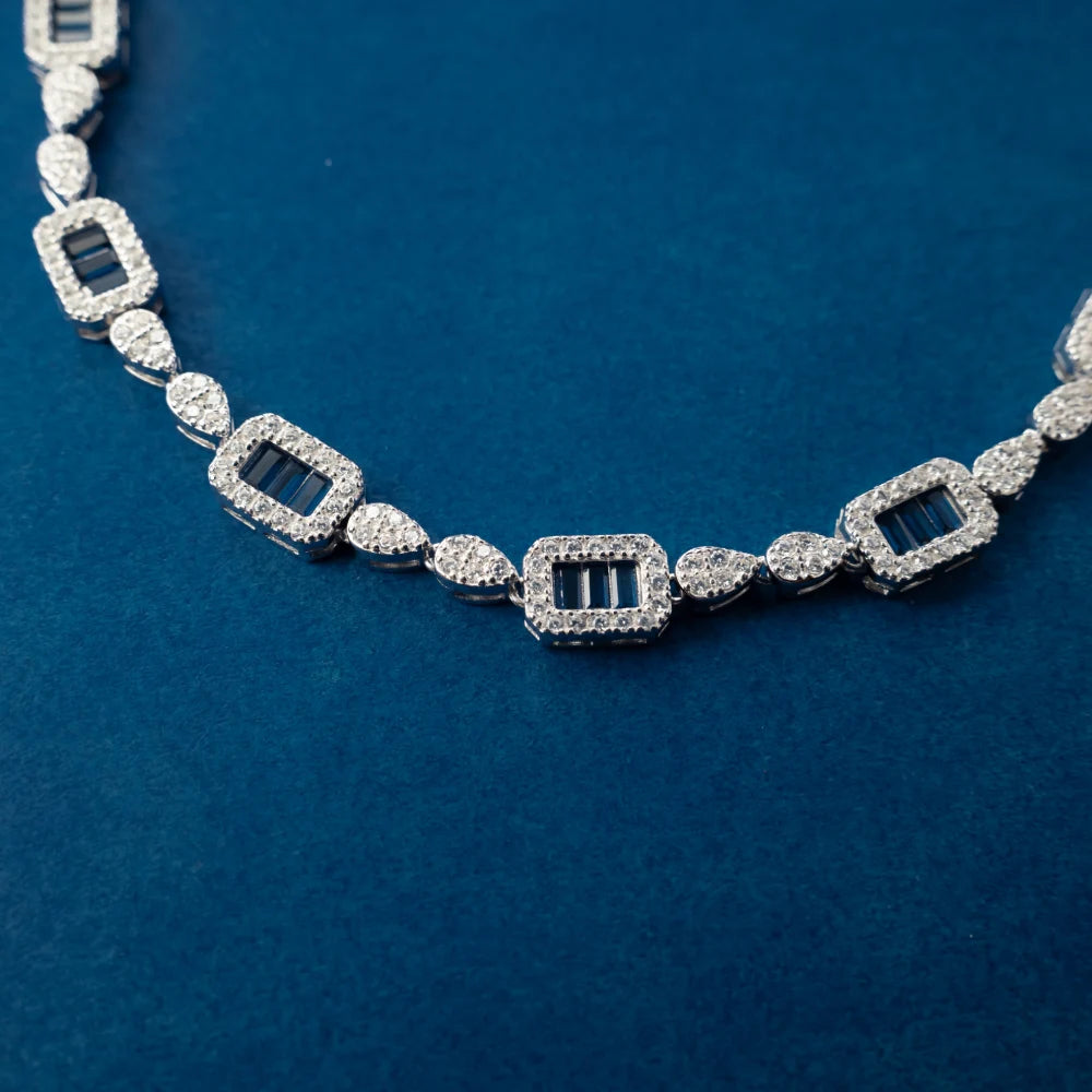Royal Blue & White Diamond Bracelet