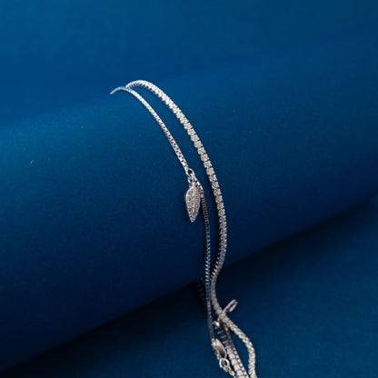 Silver Dangle Charm Anklets