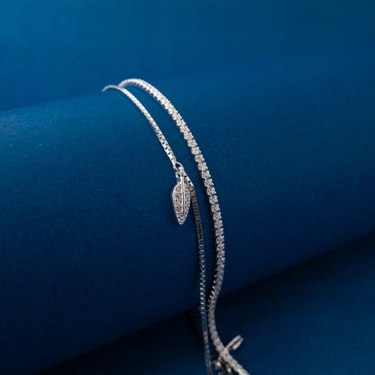 Silver Dangle Charm Anklets