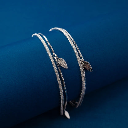 Silver Dangle Charm Anklets