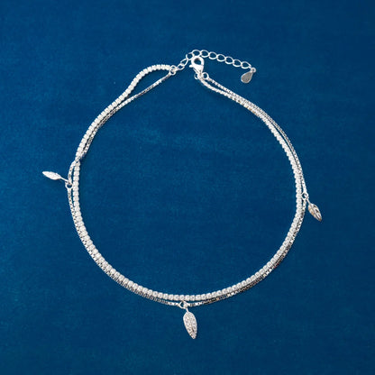 Silver Dangle Charm Anklets