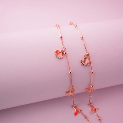 Ocean Charm Layered Anklet