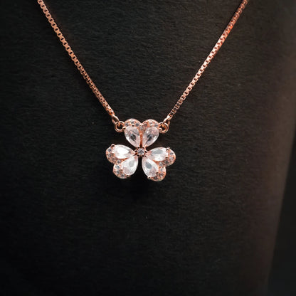 Elegant Butterfly Zircon Charm Necklace